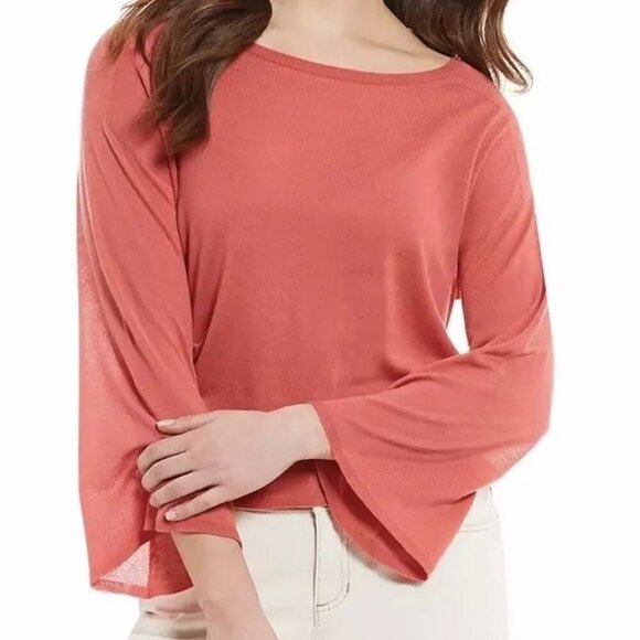 EILEEN FISHER Seamless Sleek Bell-Sleeve Top - Picture 1 of 5